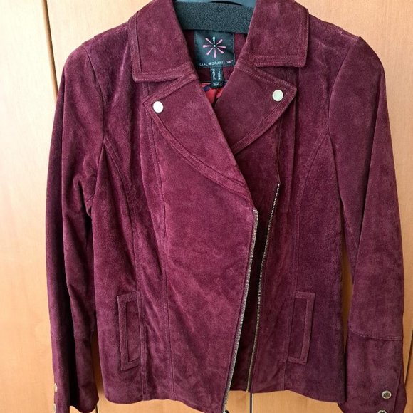 Isaac Mizrahi Suede Moto Jacket - Picture 3 of 5